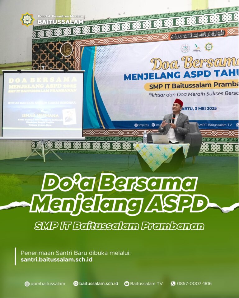 santri SMPIT Baitussalam doa bersama menjelang aspd