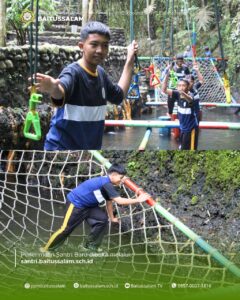 aktivitas siswa SMPIT Baitussalam 2 pad outbond di Pulesari
