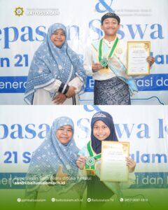 siswa SD IT Baitussalam menerima sertifikat Tahfidz