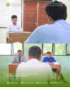 santri KMI Baitussalam sedang mengikuti ujian lisan