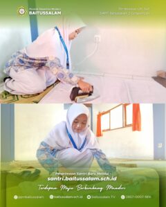 Siswa putra dan putri SMP IT Baitussalam 2 Cangkringan belajar lifeskill