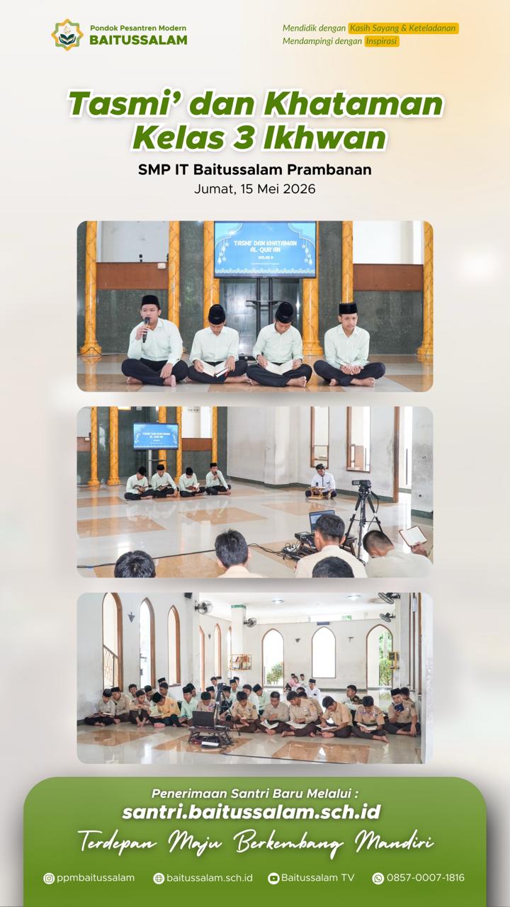 tasmi dan khataman Al Qur'an SMPIT Baitussalam