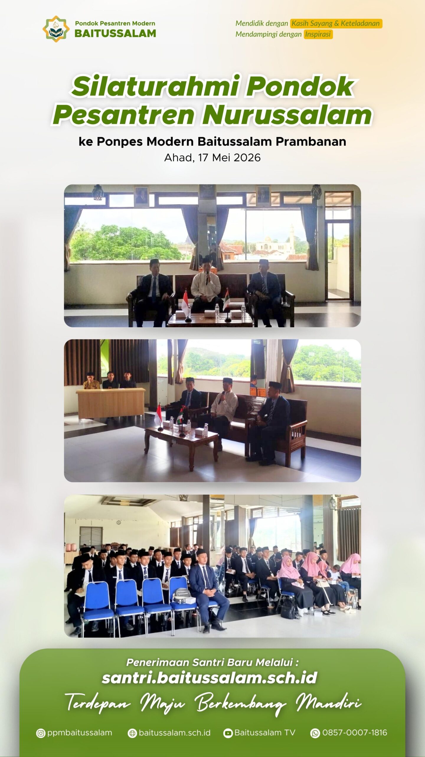 silaturahim pondok nurussalam ke baitussalam