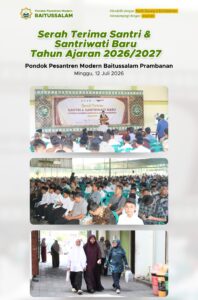serah terima santri baru ponpes modern baitussalam